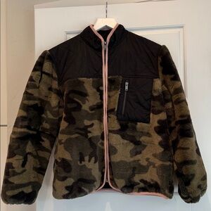 RAILS Wesley camo fleece zip jacket -size small